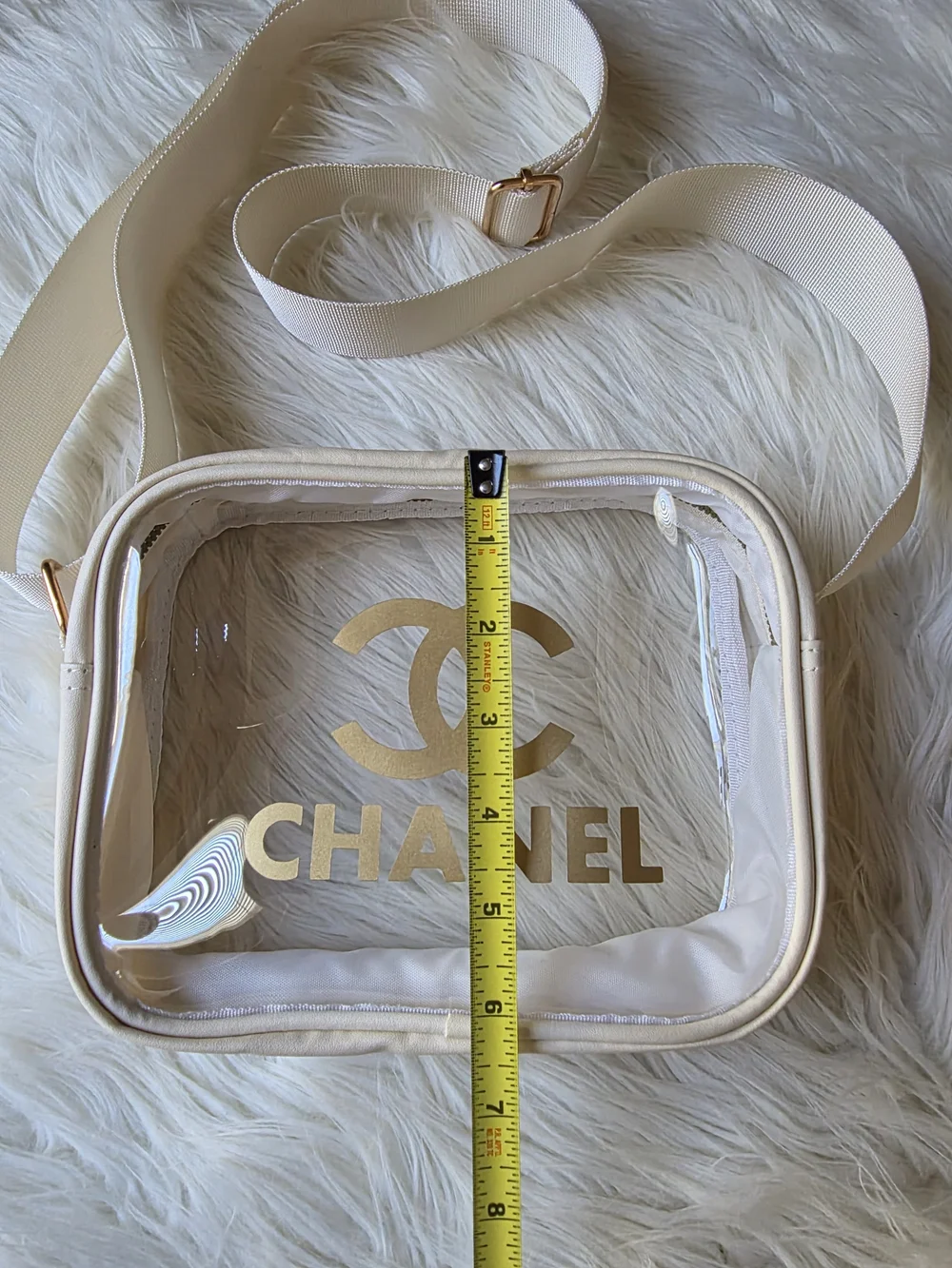 Clear PVC Crossbody Bag Stadium Approved Bag Cosmetic Bag